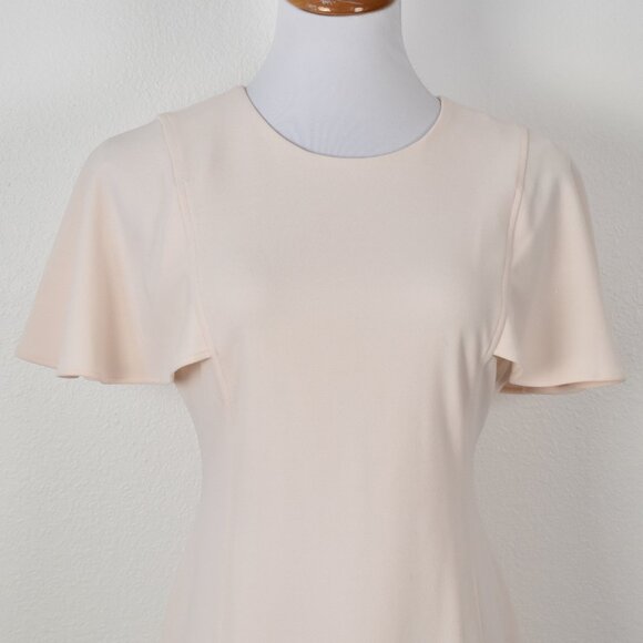 Calvin Klein Flutter Sleeve Sheath Dress Light Pink - 4 - Picture 2 of 10
